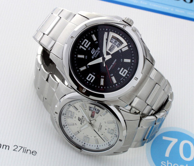 卡西歐男士簡(jiǎn)約商務(wù)鋼帶防水男表EF-129D 經(jīng)典設(shè)計(jì)與實(shí)用功能的完美融合